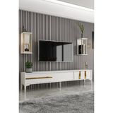 Givayo Wood's Givayo Mobilya Lükens Tv Ünitesi Beyaz Gold 180 cm