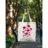 Give Yourself Break Kalın Kanvas, Rips Tote Bag Bez Çanta, Pinterest Çanta, Kitap Çantası, Y2k Çanta - 10D-Krem