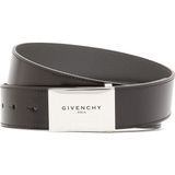 Givenchy Label Çift Taraflı Erkek Deri Kemer - Siyah - 95 cm