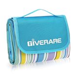 GIVERARE Piknik plaj örtüsü, XL, kum tutmaz, su geçirmez, dış mekan kamp örtüsü, hızlı kuruyan Oxford aile matı, taşınabilir, ekstra büyük piknik matı, seyahat, yürüyüş, müzik festivali, çim için
