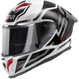 Givi 50.3 Quasar Kapalı Motosiklet Kaskı Beyaz - Siyah - Kırmızı - XL