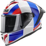 Givi 50.3 Vision Full Face Motosiklet Kaskı Ece 22.06 Sertifikalı, Dahili Güneş Vizörü,,gözlük Yuvalı, Pinlock Dahil - Beyaz - Kırmızı - Mavi