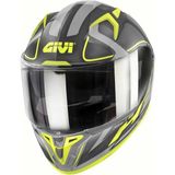 Gıvı 50.8 Racer Mat Siyah-Tıtanıum-Sarı Kask - L