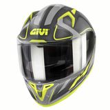 Gıvı 50.8 Racer Mat Siyah-Tıtanıum-Sarı Kask