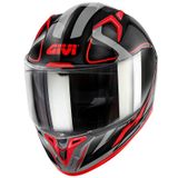 Gıvı 50.8 Racer Siyah-Tıtanıum-Kırmızı Kask
