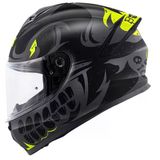 Gıvı 50.X Bones Mat Siyah-Neon Sarı Kask Mat Siyah/Sarı