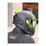 Givi 50.X BONES MAT SİYAH-NEON SARI KASK (SARI VİZÖR)