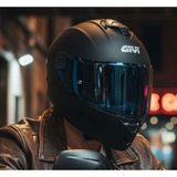Givi 50.x Fullface Motosiklet Kaskı Mat Siyah Spectra Mavi Camlı