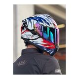 Givi 50.X SHARKBITE MAVİ-BEYAZ-KIRMIZI KASK (GÖKKUŞAĞI VİZÖR)