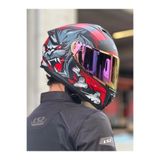 Givi 50.X WILD MAT SİYAH-KIRMIZI KASK (KIRMIZI VİZÖR)