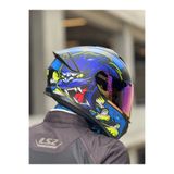 Givi 50.X WILD MAT SİYAH-MAVİ KASK (KIRMIZI VİZÖR)