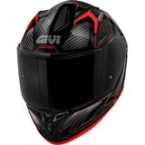 Givi Gıvı 50.9 Enıgma Kask 2XL Siyah-Titanyum-Kırmızı Tek Renk Yüksek Koruma Özelliği