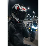 Givi Gıvı 50.x Bones Beyaz / 1 Renkli 1 Şeffaf Vizörlü Motosiklet Kask - XL