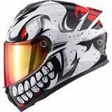 Givi Gıvı 50.x Bones Beyaz-Kırmızı Kask (Kırmızı Vizör) - 2XL - Beyaz - Kırmızı
