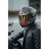 Givi Gıvı 50.x Sharkbıte Mat / 1 Renkli 1 Şeffaf Vizörlü Motosiklet Kask - XL