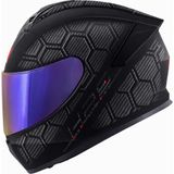 Givi Gıvı 50.x Snake Mat Karbon Kask (Gökkuşağı Vizör) - XL - Tek Renk