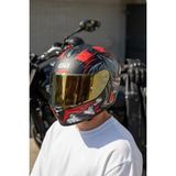 Givi Gıvı 50.x Wıld Mat Kırmızı / 1 Renkli 1 Şeffaf Vizörlü Motosiklet Kask - XS
