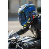 Givi Gıvı 50.x Wıld Mat Mavi / 1 Renkli 1 Şeffaf Vizörlü Motosiklet Kask - XS