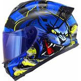 Givi Gıvı 50.x Wıld Mat Siyah-Mavi Kask (Mavi Vizör)