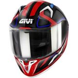 Givi Motosiklet Kaskı Givi 50.8 Racer Beyaz Kırmızı Siyah Kask