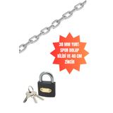 Givy 38 mm Gri Asma Yurt Kilit (Dolap Kilidi) 40 cm Zincirli