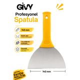 GİVY Sap Takılabilir Spatula Geniş Ağızlı Ispatula 14 cm | Yay Çeliği Boya ve Kazıma Spatulası 140 mm YLSN