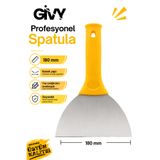 GİVY Sap Takılabilir Spatula Geniş Ağızlı Ispatula 18 cm | Yay Çeliği, Boya ve Kazıma Spatulası 180 mm YLSN