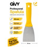 GİVY Sap Takılabilir Spatula Ispatula 8 cm | Yay Çeliği Boya ve Kazıma Spatulası 80 mm YLSN