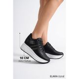Giydim Gidiyor Elara Luxe Platform Gizli Topuk Spor Ayakkabı Siyah