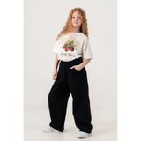 GİYİCEM TEKSTİL Kız Çocuk Baggy Şehir Stili Kot Pantolon 2228