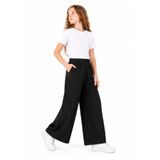 GİYİCEM TEKSTİL Kız Çocuk Street Comfort Geniş Paça Bol Kesim Yüksek Bel Keten Pantolon 2582