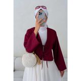 Giyim Gezegeni Önü Bağlamalı 2 Bağcıklı Kimono Gömlek Modern Tesettür Şık Yeni Sezon Kimono