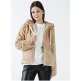 Giyinsen Only Onlvida Fur Hooded Jacket cc Otw Kadın Mont - 15260047 - Açık Kahverengi