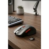 Giyitec 2.4 Ghz Kablosuz Oyuncu ve Ofis Faresi - Ergonomik Tasarım 5 Tuşlu Wireless Mouse - Gri