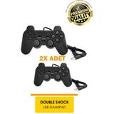 Giyitec Bilgisayar Pc USB Oyun Kolu Gamepad Analog Titreşimli Double Shock 2xadet-2'li