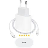 Giyitec iPhone 13 / 13 Mini / 13 Pro / 13 Pro Max Uyumlu Lightning Hızlı Şarj Aleti Seti 20W (Başlık+Kablo) - Beyaz