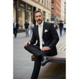GİYU SHOP Erkek Düz Renk Kravat Ve Mendil Set Erkek Kravat