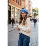 Giyu Shop Kadın Fransız Keçe Ressam Bere - Standart - Bebek Mavisi