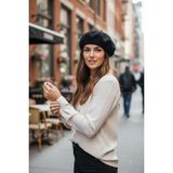 Giyu Shop Kadın Fransız Keçe Ressam Bere - Standart - Siyah