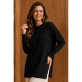 giyze Desenli Merserize Tunik N3385 Siyah