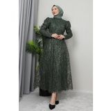 GİZ AGİYİM Ayperi Tesettür Abiye Haki