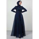 giz astore Eliza Tesettür Abiye Lacivert