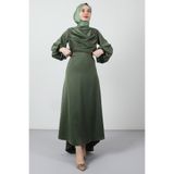 giz astore Kuyruklu Degaje Elbise Soft Yeşil