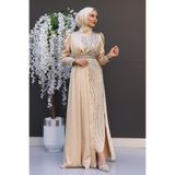 giz astore Yonca Pelerin Abiye Gold