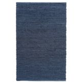 Giz Home 1718225C Lacivert Gri 75x150 cm Deri Kilim
