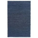 Giz Home 1718225D Lacivert Gri 120x180 cm Deri Kilim