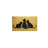 Giz Home 40x70 Koko Kapi Paspasi Üç Kedi Bej