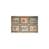 Giz Home 45x75 Mozaik Kapi Paspasi 8868-09 Çok Renkli