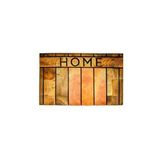 Giz Home 45x75 Mozaik Kapi Paspasi Ahşap Home Çok Renkli