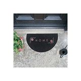 Giz Home Brode Kapı Paspası 40x70 Yarimay Gri Çiçekli Çok Renkli